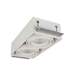 Stropní zápustné bodové svítidlo Azzardo Nova 2 GIPs white/white AZ2934 GU10+ADAP111/ES111 2x40/2x50W IP20 30cm bílé - AZZARDO Obrázek pro produkt Stropní zápustné bodové svítidlo Azzardo Nova 2 GIPs white/white AZ2934 GU10+ADAP111/ES111 2x40/2x50W IP20 30cm bílé - AZZARDO