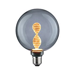 Inner Glow Edition LED Globe Helix E27 230V 3,5W 1800K kouřové sklo - PAULMANN Obrázek pro produkt Inner Glow Edition LED Globe Helix E27 230V 3,5W 1800K kouřové sklo - PAULMANN
