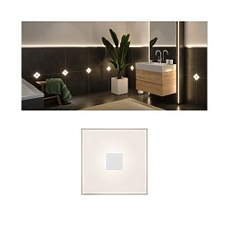 LumiTiles LED dlaždice čtvercová IP44 100x10mm 12V 0,8W stmívatelné 2700K bílá umělá hmota/hliník - PAULMANN Obrázek pro produkt LumiTiles LED dlaždice čtvercová IP44 100x10mm 12V 0,8W stmívatelné 2700K bílá umělá hmota/hliník - PAULMANN