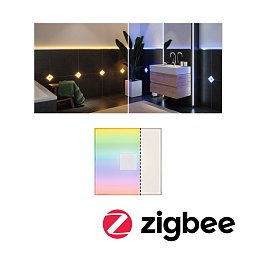 LumiTiles LED dlaždice čtvercová IP44 100x10mm 12V 0,75W stmívatelné 2700K bílá umělá hmota/hliník - PAULMANN Obrázek pro produkt LumiTiles LED dlaždice čtvercová IP44 100x10mm 12V 0,75W stmívatelné 2700K bílá umělá hmota/hliník - PAULMANN