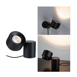 LED stolní lampa 3-krokové-stmívatelné Puric Pane 2700K 3W černá - PAULMANN Obrázek pro produkt LED stolní lampa 3-krokové-stmívatelné Puric Pane 2700K 3W černá - PAULMANN