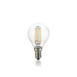 LED Filamentová žárovka Ideal Lux Sfera Trasparente 271620 E14 4W 430lm 3000K CRI90 čirá nestmívatelná - IDEALLUX Obrázek pro produkt LED Filamentová žárovka Ideal Lux Sfera Trasparente 271620 E14 4W 430lm 3000K CRI90 čirá nestmívatelná - IDEALLUX