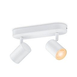 Stropní bodové svítidlo WiZ IMAGEO 8719514551893 LED GU10 2x4,9W 2x345lm 2200-6500K RGB IP20 CRI90 bílé, stmívatelné - PHILIPS (929002658801) Obrázek pro produkt Stropní bodové svítidlo WiZ IMAGEO 8719514551893 LED GU10 2x4,9W 2x345lm 2200-6500K RGB IP20 CRI90 bílé, stmívatelné - PHILIPS (929002658801)