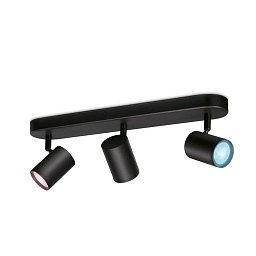 Stropní bodové svítidlo WiZ IMAGEO 8719514551978 LED GU10 3x4,9W 3x345lm 2200-6500K RGB IP20 CRI90 černé, stmívatelné - PHILIPS (929002659201) Obrázek pro produkt Stropní bodové svítidlo WiZ IMAGEO 8719514551978 LED GU10 3x4,9W 3x345lm 2200-6500K RGB IP20 CRI90 černé, stmívatelné - PHILIPS (929002659201)
