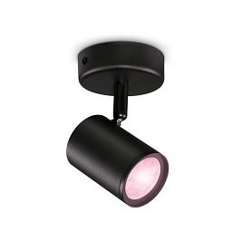 Stropní bodové svítidlo WiZ IMAGEO 8719514551930 LED GU10 4,9W 345lm 2200-6500K RGB IP20 CRI90 černé, stmívatelné - PHILIPS (929002659001) Obrázek pro produkt Stropní bodové svítidlo WiZ IMAGEO 8719514551930 LED GU10 4,9W 345lm 2200-6500K RGB IP20 CRI90 černé, stmívatelné - PHILIPS (929002659001)