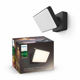 Hue LED White Venkovní nástěnný reflektor Philips Welcome 8719514382763 20,5W 2600lm 2700K IP44 24V černý, stmívatelný - PHILIPS (915005731602) Obrázek pro produkt Hue LED White Venkovní nástěnný reflektor Philips Welcome 8719514382763 20,5W 2600lm 2700K IP44 24V černý, stmívatelný - PHILIPS (915005731602)