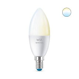 WiZ žárovka E14 C37 4,9W 470lm 2700-6500K, stmívatelná - PHILIPS (929002448702) Obrázek pro produkt WiZ žárovka E14 C37 4,9W 470lm 2700-6500K, stmívatelná - PHILIPS (929002448702)