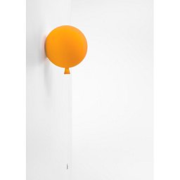 Nástěnné svítidlo MEMORY žluté lesklé, průměr skla 25cm, 15W E27 úsporná - BROKIS C Obrázek pro produkt Nástěnné svítidlo MEMORY žluté lesklé, průměr skla 25cm, 15W E27 úsporná - BROKIS C