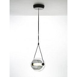 Capsula, závěsné svítidlo, vnější čiré + vnitřní šedé kouřové sklo / černý kov / černý kabel 7,5W LED 2700K, šířka 29,5cm - BROKIS A Obrázek pro produkt Capsula, závěsné svítidlo, vnější čiré + vnitřní šedé kouřové sklo / černý kov / černý kabel 7,5W LED 2700K, šířka 29,5cm - BROKIS A
