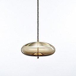 Knot Disco, závěsné svítidlo, hnědé kouřové sklo lesklé / mosaz, 14W LED 2700K stmívatelné, prům.50cm PC1017_SBTR_GL_BRS_BRC_RN - BROKIS A Obrázek pro produkt Knot Disco, závěsné svítidlo, hnědé kouřové sklo lesklé / mosaz, 14W LED 2700K stmívatelné, prům.50cm PC1017_SBTR_GL_BRS_BRC_RN - BROKIS A