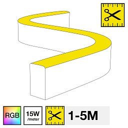 LED pásek SLC NEON FLEX SIDE RGB 15W 167LM 1-5M IP67 - TLG Obrázek pro produkt LED pásek SLC NEON FLEX SIDE RGB 15W 167LM 1-5M IP67 - TLG