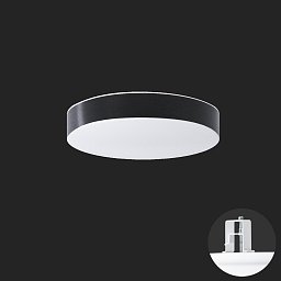 DELIA CV1 stropní/nástěnné plastové polovestavné svítidlo bílá / bílo - černá IP44 3000 K 19W LED HF nouzové kombinované 3 h - OSMONT Obrázek pro produkt DELIA CV1 stropní/nástěnné plastové polovestavné svítidlo bílá / bílo - černá IP44 3000 K 19W LED HF nouzové kombinované 3 h - OSMONT