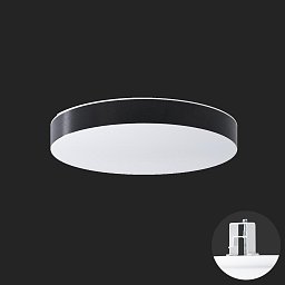 DELIA CV2 stropní/nástěnné plastové polovestavné svítidlo bílá / bílo - černá IP44 3000 K 33W LED HF nouzové kombinované 3 h - OSMONT Obrázek pro produkt DELIA CV2 stropní/nástěnné plastové polovestavné svítidlo bílá / bílo - černá IP44 3000 K 33W LED HF nouzové kombinované 3 h - OSMONT