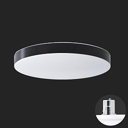DELIA CV3 stropní/nástěnné plastové polovestavné svítidlo bílá / bílo - černá IP44 4000 K 33W LED nouzové kombinované 3 h - OSMONT Obrázek pro produkt DELIA CV3 stropní/nástěnné plastové polovestavné svítidlo bílá / bílo - černá IP44 4000 K 33W LED nouzové kombinované 3 h - OSMONT