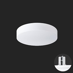 DELIA V1 stropní/nástěnné plastové polovestavné svítidlo bílá IP44 3000 K 19W LED nouzové kombinované 3 h - OSMONT Obrázek pro produkt DELIA V1 stropní/nástěnné plastové polovestavné svítidlo bílá IP44 3000 K 19W LED nouzové kombinované 3 h - OSMONT