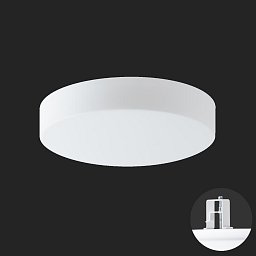 ELSA V3 stropní/nástěnné skleněné polovestavné svítidlo bílá IP44 3000 K 14W LED nouzové kombinované 3 h - OSMONT Obrázek pro produkt ELSA V3 stropní/nástěnné skleněné polovestavné svítidlo bílá IP44 3000 K 14W LED nouzové kombinované 3 h - OSMONT