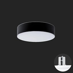 ERIS CV3 stropní/nástěnné skleněné polovestavné svítidlo bílá / bílo - černá IP44 4000 K 27W LED nouzové kombinované 3 h - OSMONT Obrázek pro produkt ERIS CV3 stropní/nástěnné skleněné polovestavné svítidlo bílá / bílo - černá IP44 4000 K 27W LED nouzové kombinované 3 h - OSMONT