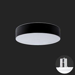 ERIS CV4 stropní/nástěnné skleněné polovestavné svítidlo bílá / bílo - černá IP44 3000 K 35W LED nouzové kombinované 3 h - OSMONT Obrázek pro produkt ERIS CV4 stropní/nástěnné skleněné polovestavné svítidlo bílá / bílo - černá IP44 3000 K 35W LED nouzové kombinované 3 h - OSMONT