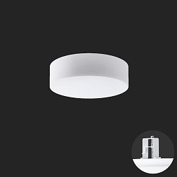 ERIS V2 stropní/nástěnné skleněné polovestavné svítidlo bílá IP44 3000 K 19W LED nouzové kombinované 3 h - OSMONT Obrázek pro produkt ERIS V2 stropní/nástěnné skleněné polovestavné svítidlo bílá IP44 3000 K 19W LED nouzové kombinované 3 h - OSMONT