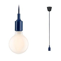 Neordic závěsné svítidlo Ketil E27 max. 60W noční modrá/černá stmívatelné Silikon/umělá hmota - PAULMANN Obrázek pro produkt Neordic závěsné svítidlo Ketil E27 max. 60W noční modrá/černá stmívatelné Silikon/umělá hmota - PAULMANN