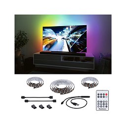 EntertainLED USB LED Strip osvětlení TV 65 palců 2,4m 4W 60LEDs/m RGB+ - PAULMANN Obrázek pro produkt EntertainLED USB LED Strip osvětlení TV 65 palců 2,4m 4W 60LEDs/m RGB+ - PAULMANN