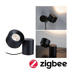 LED stolní lampa Smart Home Zigbee Puric Pane 2700K 3W černá - PAULMANN Obrázek pro produkt LED stolní lampa Smart Home Zigbee Puric Pane 2700K 3W černá - PAULMANN