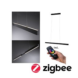 LED závěsné svítidlo Smart Home Zigbee Aptare 2700K / 2x18 / 1x18W černá stmívatelné - PAULMANN Obrázek pro produkt LED závěsné svítidlo Smart Home Zigbee Aptare 2700K / 2x18 / 1x18W černá stmívatelné - PAULMANN