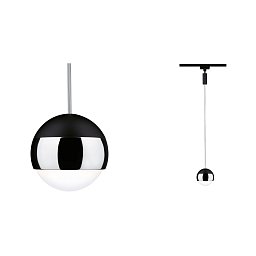URail LED závěs Capsule II 6W 4000K stmívatelné 230V černá mat/chrom - PAULMANN Obrázek pro produkt URail LED závěs Capsule II 6W 4000K stmívatelné 230V černá mat/chrom - PAULMANN