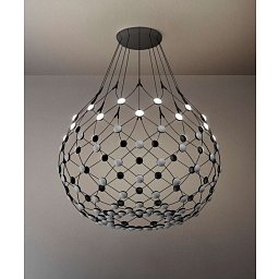 Závěsné svítidlo MESH korpus 100cm 2700K 61W LED vč.závěsného systému 1m a bezdrátového ovládání - LUCEPLAN Obrázek pro produkt Závěsné svítidlo MESH korpus 100cm 2700K 61W LED vč.závěsného systému 1m a bezdrátového ovládání - LUCEPLAN