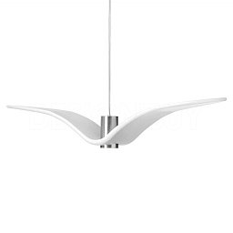 Night Birds, závěsné svítidlo, 5W LED, opal / opaktní sklo / světle šedý kabel, délka 78cm - BROKIS A Obrázek pro produkt Night Birds, závěsné svítidlo, 5W LED, opal / opaktní sklo / světle šedý kabel, délka 78cm - BROKIS A