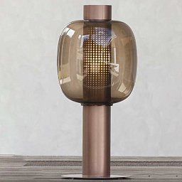 Stojací lampa BONBORI LARGE 798mm hnědá kouřová / měď / kabel černý - BROKIS A Obrázek pro produkt Stojací lampa BONBORI LARGE 798mm hnědá kouřová / měď / kabel černý - BROKIS A