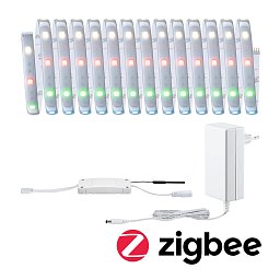 MaxLED 250 LED Strip Smart Home Zigbee RGBW s krytím základní sada 5m IP44 22W 30LEDs/m RGBW+ 36VA - PAULMANN Obrázek pro produkt MaxLED 250 LED Strip Smart Home Zigbee RGBW s krytím základní sada 5m IP44 22W 30LEDs/m RGBW+ 36VA - PAULMANN