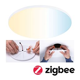 VariFit LED vestavné svítidlo Smart Home Zigbee Veluna Edge IP44 kruhové 200mm měnitelná bílá bílá stmívatelné - PAULMANN Obrázek pro produkt VariFit LED vestavné svítidlo Smart Home Zigbee Veluna Edge IP44 kruhové 200mm měnitelná bílá bílá stmívatelné - PAULMANN