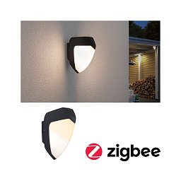 LED venkovní nástěnné svítidlo Smart Home Zigbee Ikosea neláká hmyz IP44 50x203mm CCT 4,4W 230V antracit umělá hmota - PAULMANN Obrázek pro produkt LED venkovní nástěnné svítidlo Smart Home Zigbee Ikosea neláká hmyz IP44 50x203mm CCT 4,4W 230V antracit umělá hmota - PAULMANN