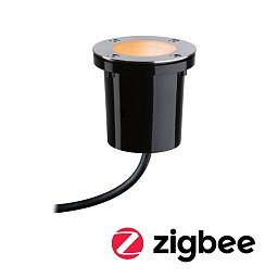 Plug & Shine LED zemní svítidlo Smart Home Zigbee zlaté světlo spot neláká hmyz IP65 CCT 4,6W černá/ocel - PAULMANN Obrázek pro produkt Plug & Shine LED zemní svítidlo Smart Home Zigbee zlaté světlo spot neláká hmyz IP65 CCT 4,6W černá/ocel - PAULMANN