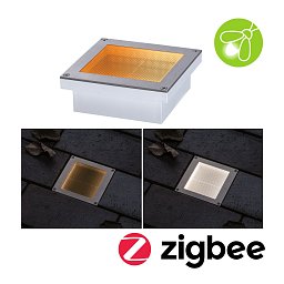 LED zemní svítidlo Smart Home Zigbee Brick neláká hmyz IP67 hranaté 100x100mm CCT 1W 230V ocel ocel - PAULMANN Obrázek pro produkt LED zemní svítidlo Smart Home Zigbee Brick neláká hmyz IP67 hranaté 100x100mm CCT 1W 230V ocel ocel - PAULMANN
