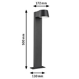 LED stojací svítidlo Capea neláká hmyz IP44 500mm 2200K 6W 230V 98° černá hliník - PAULMANN Obrázek pro produkt LED stojací svítidlo Capea neláká hmyz IP44 500mm 2200K 6W 230V 98° černá hliník - PAULMANN