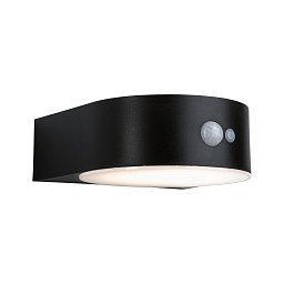 Solární LED venkovní nástěnné svítidlo Eileen pohybové čidlo neláká hmyz IP44 2200K černá - PAULMANN Obrázek pro produkt Solární LED venkovní nástěnné svítidlo Eileen pohybové čidlo neláká hmyz IP44 2200K černá - PAULMANN