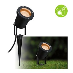 LED bodové zahradní světlo zlaté světlo neláká hmyz IP65 kruhové 92mm 2200 - 2200K 4,3W 230V 38-38° černá kov - PAULMANN Obrázek pro produkt LED bodové zahradní světlo zlaté světlo neláká hmyz IP65 kruhové 92mm 2200 - 2200K 4,3W 230V 38-38° černá kov - PAULMANN