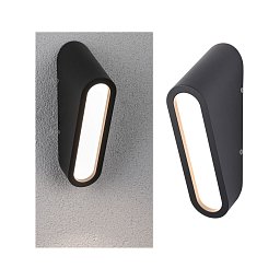 LED venkovní nástěnné svítidlo Cliff IP44 64x116mm 3000K 9,5W 230V antracit hliník - PAULMANN Obrázek pro produkt LED venkovní nástěnné svítidlo Cliff IP44 64x116mm 3000K 9,5W 230V antracit hliník - PAULMANN