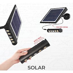 Solární reflektor LED GENIUS SOLARE SLIM 8W 4000K 950lm IP65 - CENTURY Obrázek pro produkt Solární reflektor LED GENIUS SOLARE SLIM 8W 4000K 950lm IP65 - CENTURY