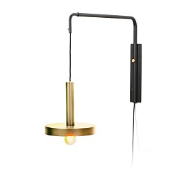 WHIZZ nástěnná nastavitelná lampa, zlatá a černá - FARO Obrázek pro produkt WHIZZ nástěnná nastavitelná lampa, zlatá a černá - FARO