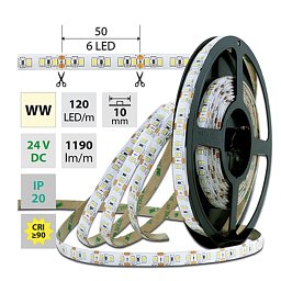AKCE - LED pásek SMD2835 WW, 120LED/m, 14W/m, 1190lm/m, IP20, DC 24V 3,2m - McLED Obrázek pro produkt AKCE - LED pásek SMD2835 WW, 120LED/m, 14W/m, 1190lm/m, IP20, DC 24V 3,2m - McLED