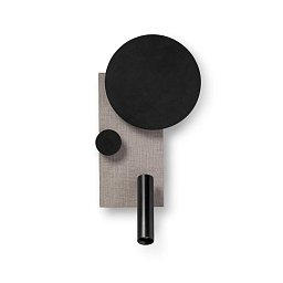 KLEE levá nástěnná lampa, šedá, se čtecí lampičkou - FARO Obrázek pro produkt KLEE levá nástěnná lampa, šedá, se čtecí lampičkou - FARO