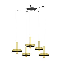 WHIZZ závěsné svítidlo, zlatá/černá, 5L - FARO Obrázek pro produkt WHIZZ závěsné svítidlo, zlatá/černá, 5L - FARO