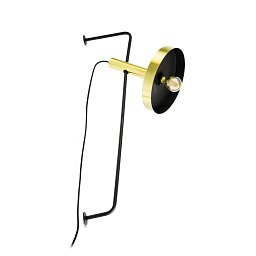 WHIZZ nástěnná lampa, zlatá/černá - FARO Obrázek pro produkt WHIZZ nástěnná lampa, zlatá/černá - FARO
