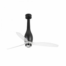 ETERFAN M LED, černá/transparentní, stropní ventilátor s DC motorem - FARO Obrázek pro produkt ETERFAN M LED, černá/transparentní, stropní ventilátor s DC motorem - FARO