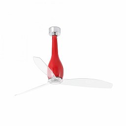ETERFAN M, červená/transparentní, stropní ventilátor s DC motorem - FARO Obrázek pro produkt ETERFAN M, červená/transparentní, stropní ventilátor s DC motorem - FARO