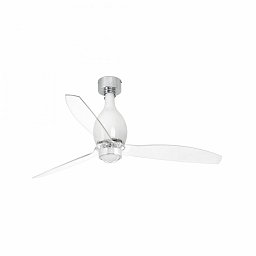 MINI ETERFAN M LED, bílá/transparentní, stropní ventilátor s DC motorem - FARO Obrázek pro produkt MINI ETERFAN M LED, bílá/transparentní, stropní ventilátor s DC motorem - FARO
