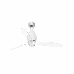 MINI ETERFAN M LED, bílá/transparentní, stropní ventilátor s DC motorem - FARO Obrázek pro produkt MINI ETERFAN M LED, bílá/transparentní, stropní ventilátor s DC motorem - FARO